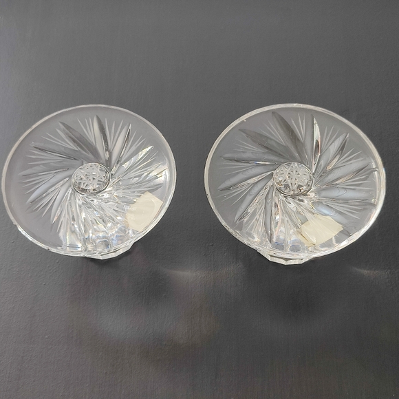 Pair of vintage | Pinwheel Crystal 🕯️ Candle stick holders | made in Poland - Picture 8 of 16
